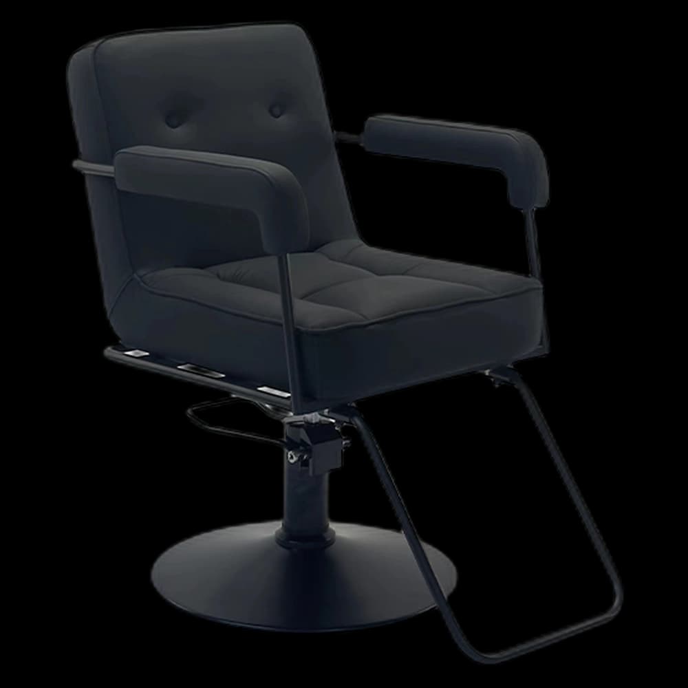 HERON Styling Chair - Black with Footrest