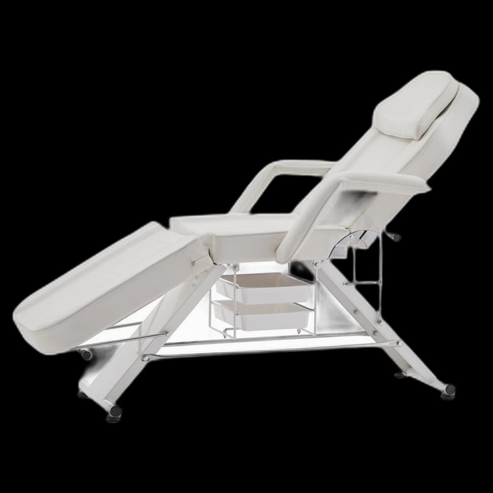 Body Couch/Facial Chair 3 part - White (181cm Long x 62cm/82
