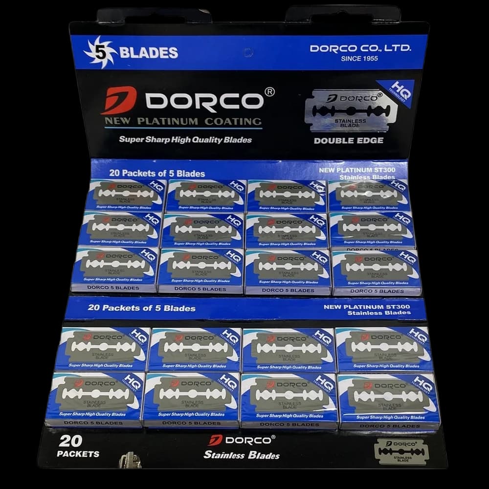 Dorco Stainless Steel Blades (20 packs of 5's)