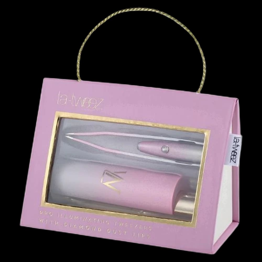 *La - Tweez - Pro Illuminating Tweezers - Pink Ombre & Carry