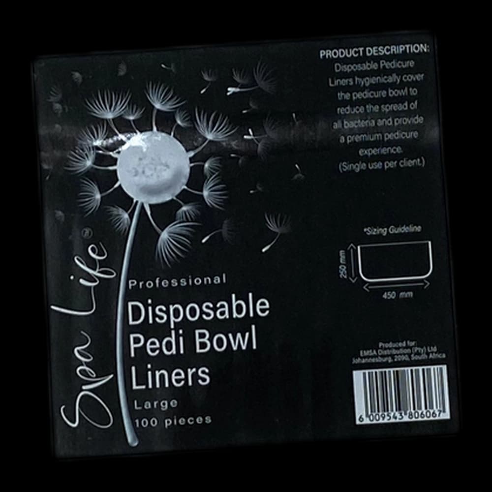 Spa Life Disposable Pedi Bowl Liner Large - 100pc