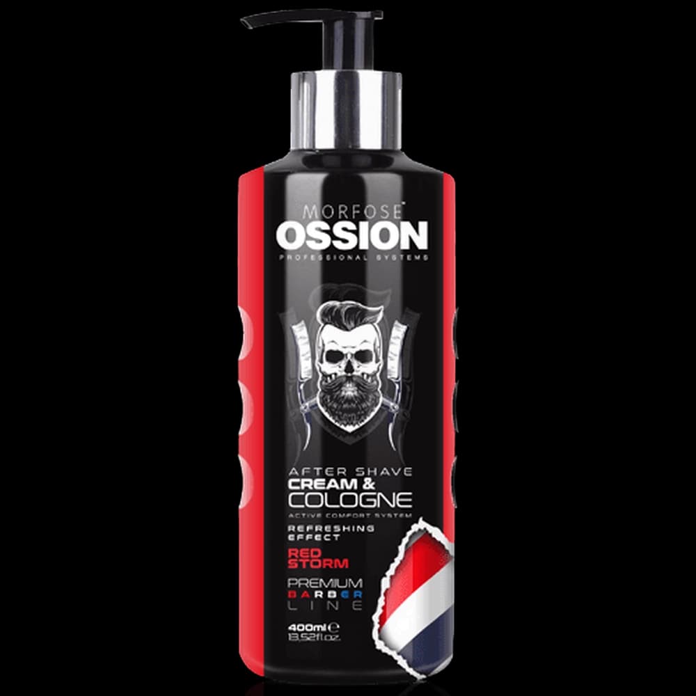 OSSION Premium Barber Aftershave Cream Cologne Red 400ml