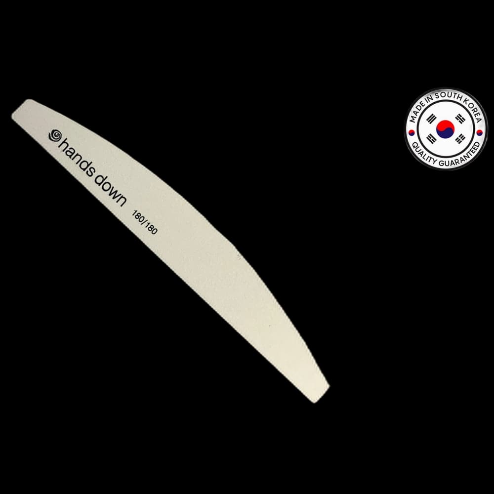 ***Hands Down Nail File White Halfmoon 180/180