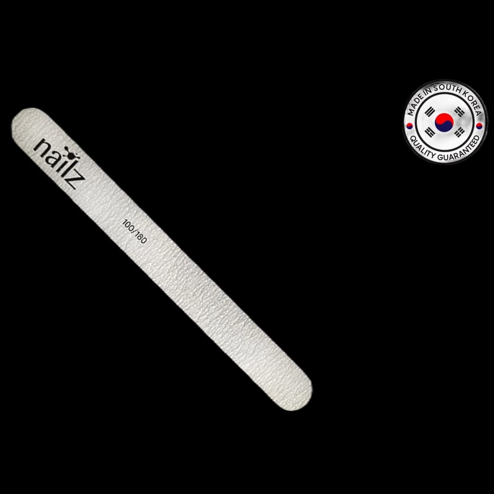 NAILZ Nail File - Straight Grey 100/180 [Korean]
