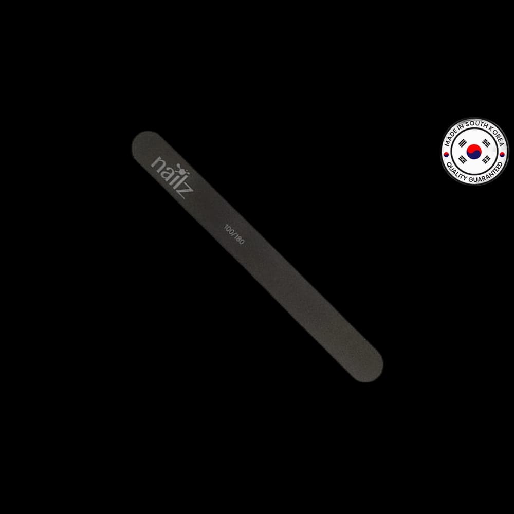 NAILZ Nail File - Straight Black 100/180 [Korean]
