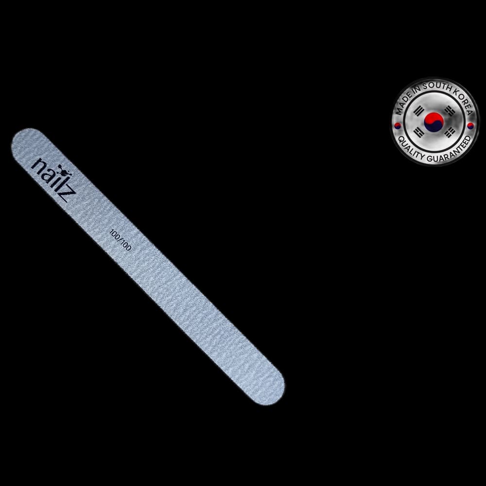 NAILZ Nail File - Straight Grey 100/100 [Korean]