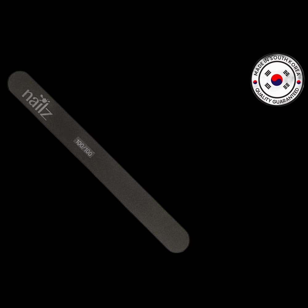 NAILZ Nail File - Straight Black 100/100 [Korean]