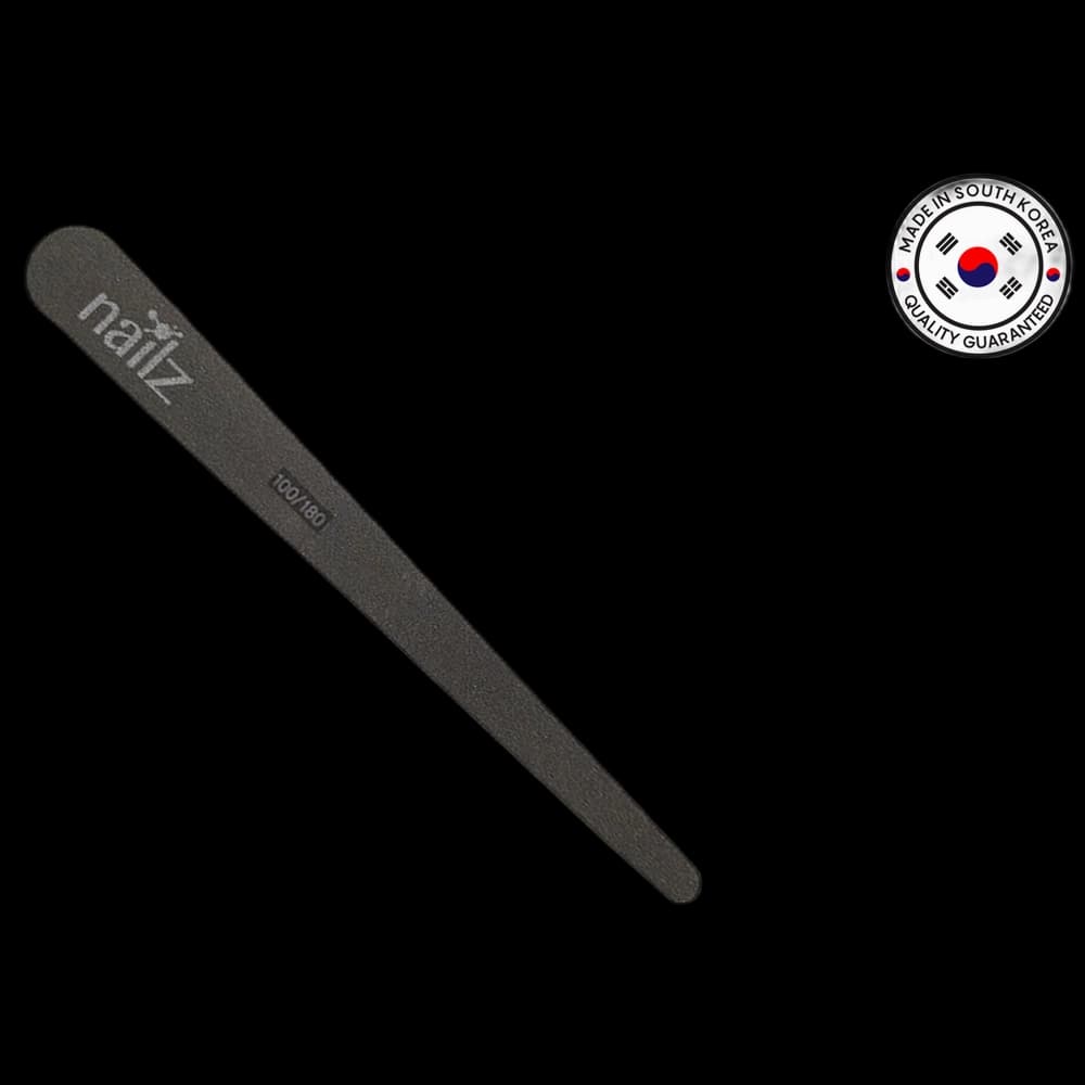 NAILZ Nail File - Teardrop Black 100/180 [Korean]
