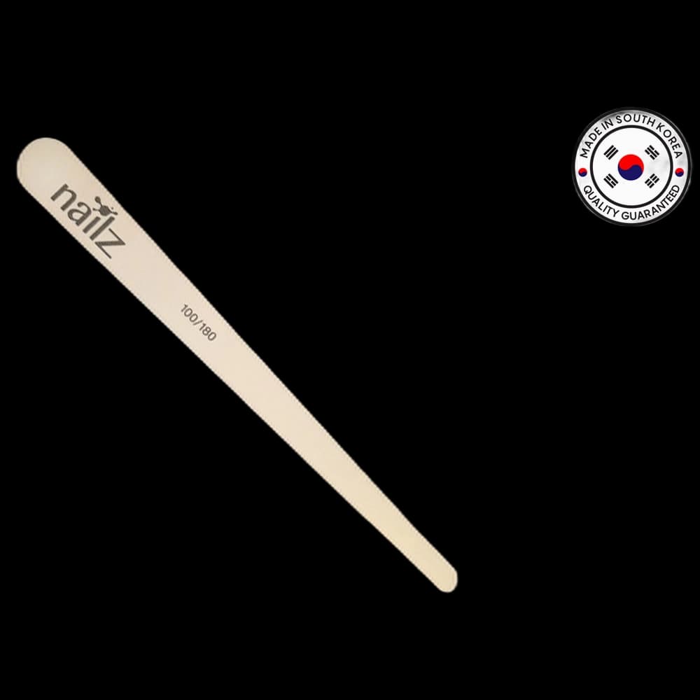 NAILZ Nail File - Teardrop White 100/180 [Korean]