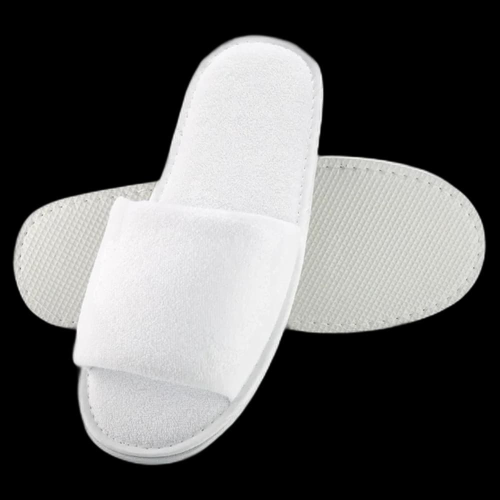 Pedi Slippers Toweling - White (Large 30cm)