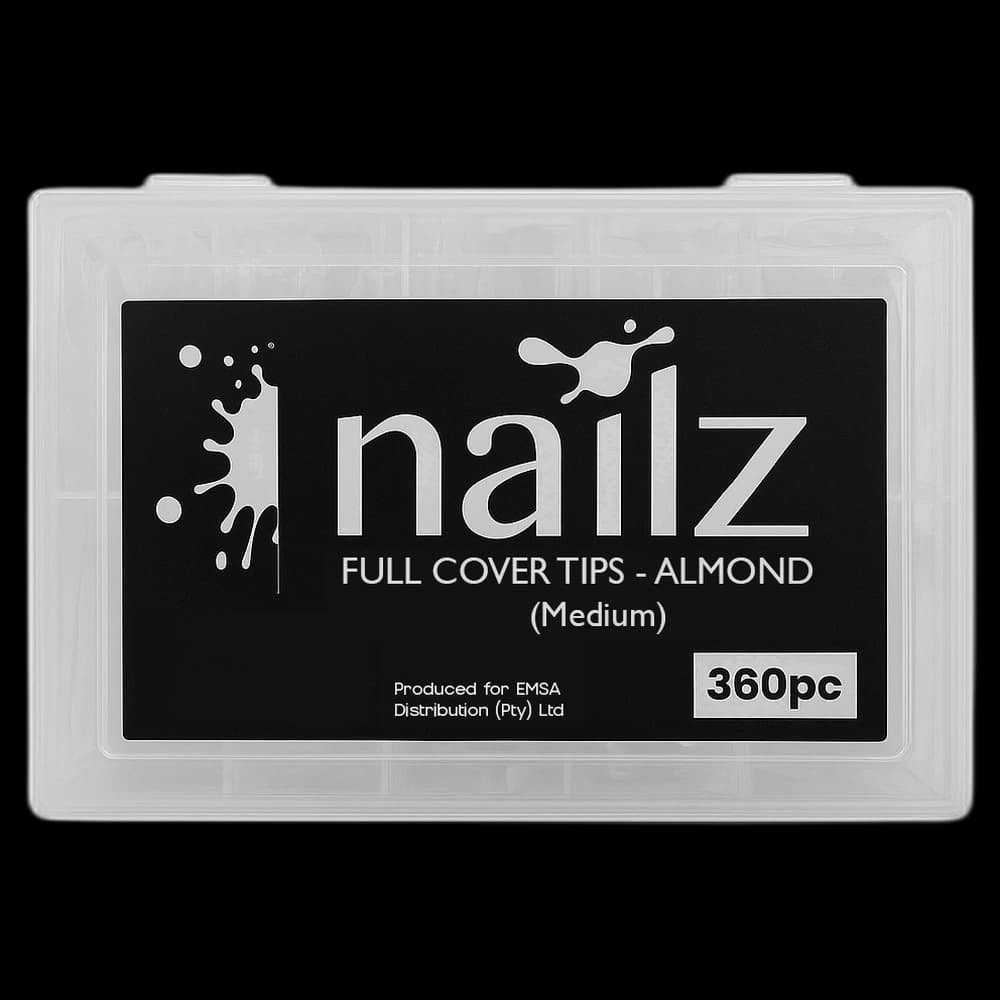 Nailz Nail Tips - Soft Gel Tips - Almond Medium 360pc