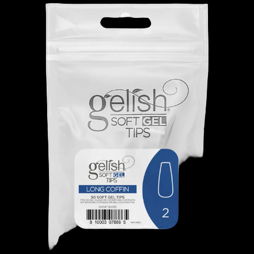Soft Gel Tips - Long Coffin 2 50pk Refill - Gelish