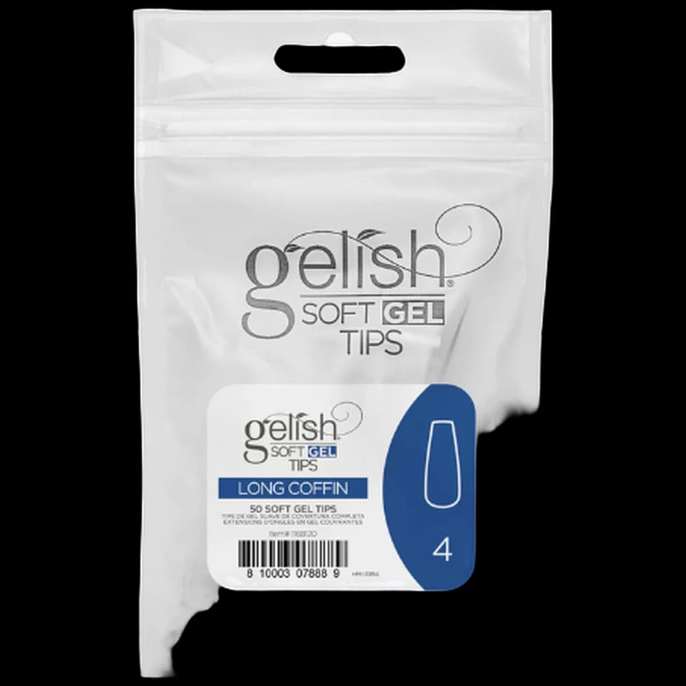 Soft Gel Tips - Long Coffin 4 50pk Refill - Gelish