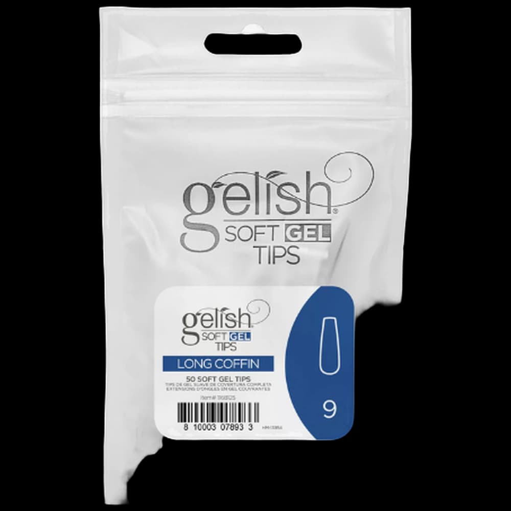 Soft Gel Tips - Long Coffin 9 50pk Refill - Gelish