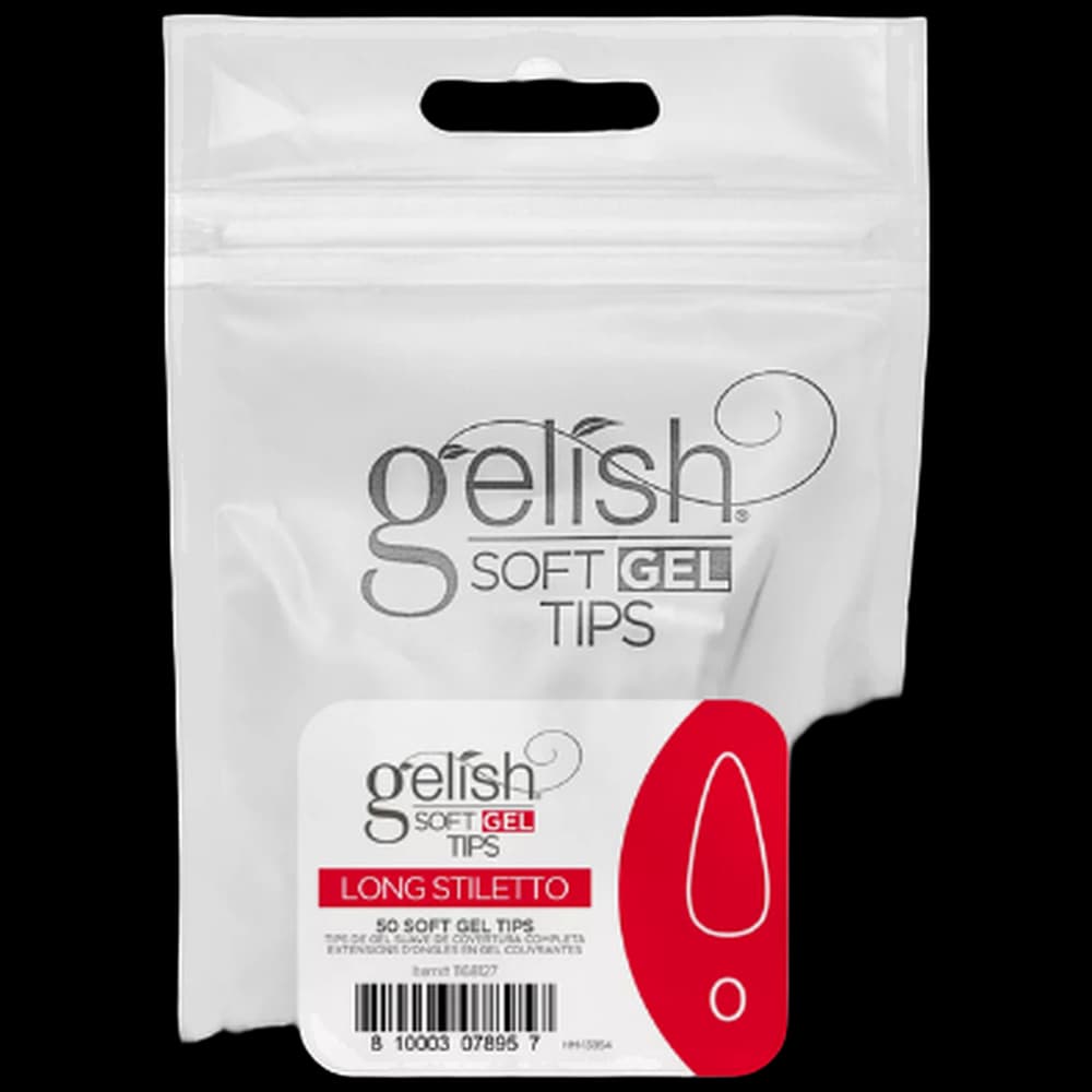 Soft Gel Tips - Long Stiletto 0 50pk Refill - Gelish