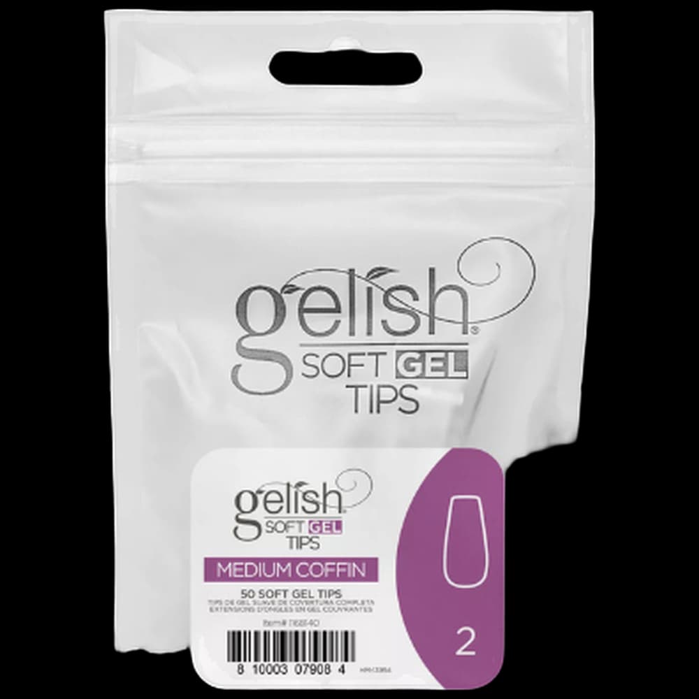 Soft Gel Tips - Medium Coffin 2 50pk Refill - Gelish