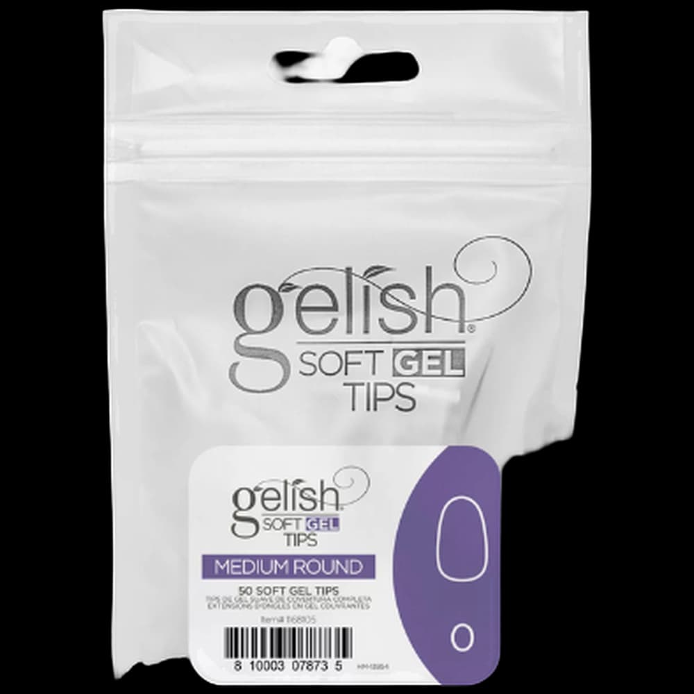 Soft Gel Tips - Medium Round 0 50pk Refill - Gelish