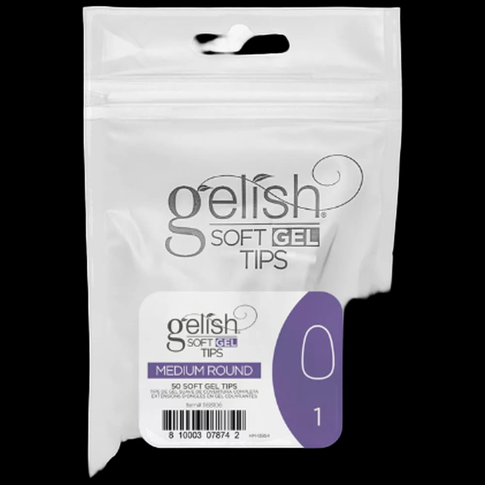 Soft Gel Tips - Medium Round 1 50pk Refill - Gelish