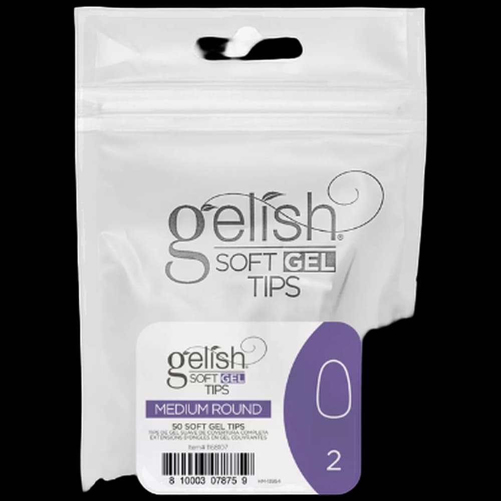 Soft Gel Tips - Medium Round 2 50pk Refill - Gelish