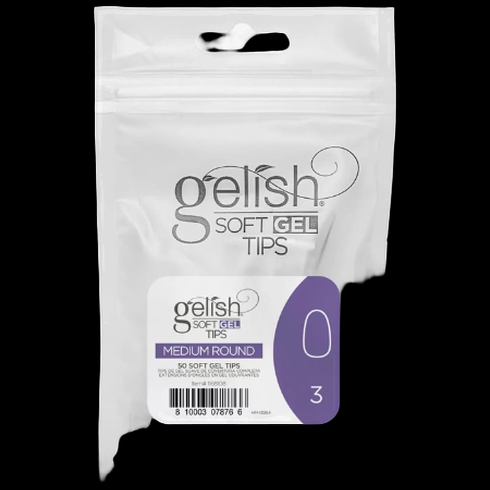Soft Gel Tips - Medium Round 3 50pk Refill - Gelish