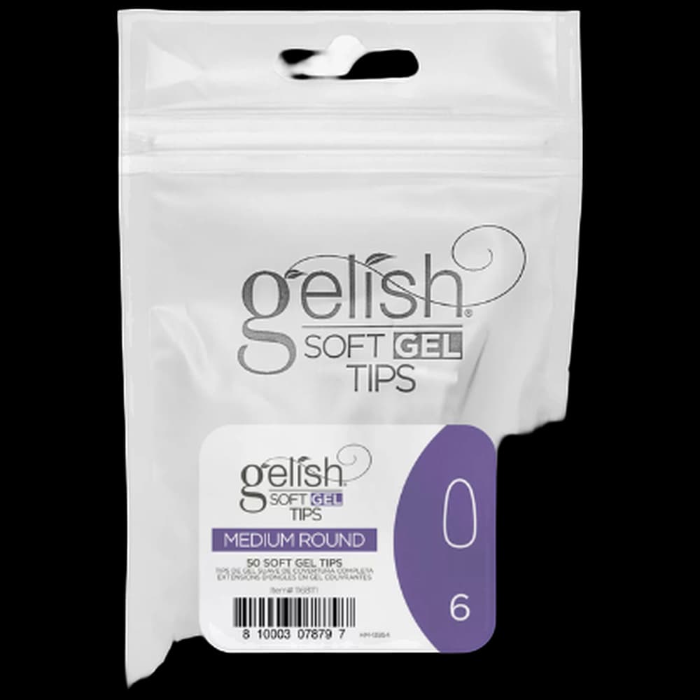 Soft Gel Tips - Medium Round 6 50pk Refill - Gelish