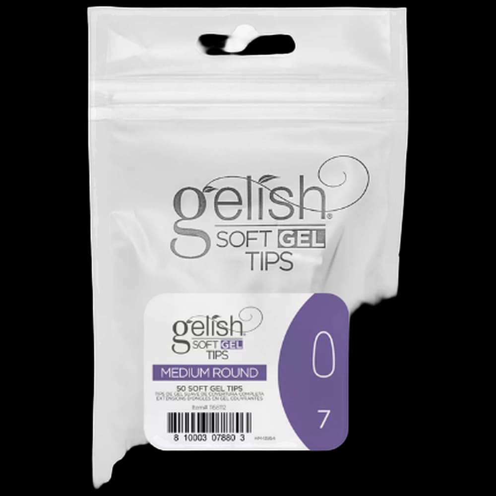 Soft Gel Tips - Medium Round 7 50pk Refill - Gelish