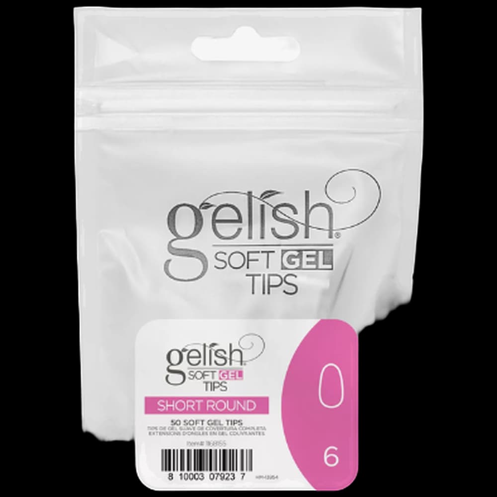 Soft Gel Tips - Short Round 6 50pk Refill - Gelish