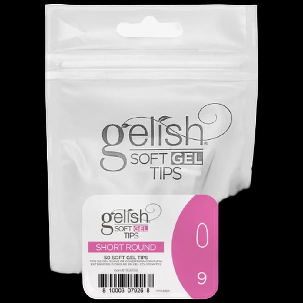Soft Gel Tips - Short Round 9 50pk Refill - Gelish