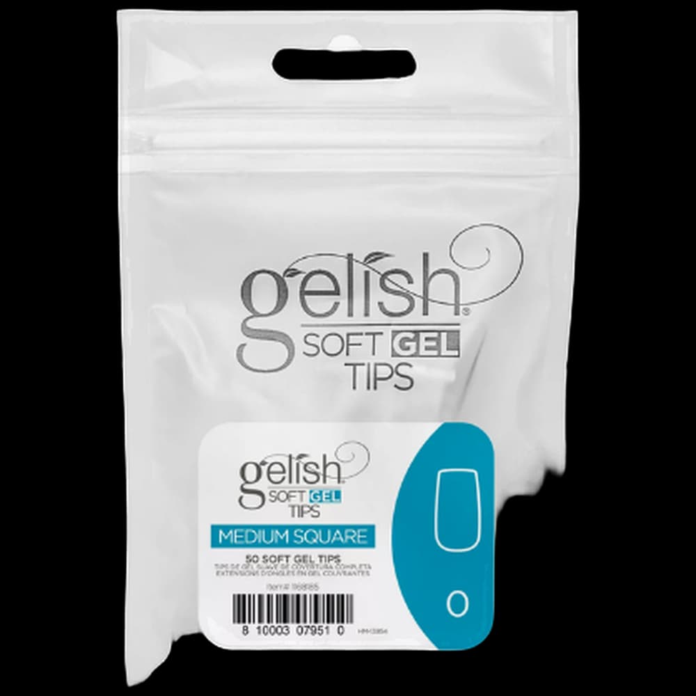 Soft Gel Tips - Square Medium 0 50pk Refill - Gelish