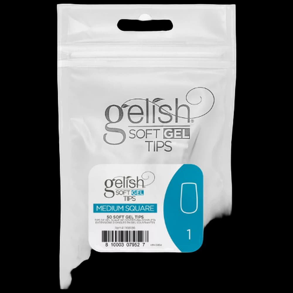 Soft Gel Tips - Square Medium 1 50pk Refill - Gelish