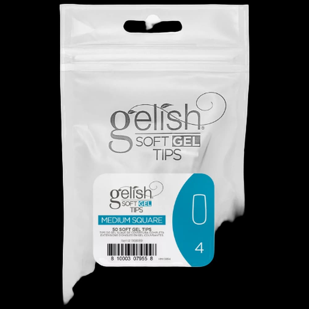 Soft Gel Tips - Square Medium 4 50pk Refill - Gelish