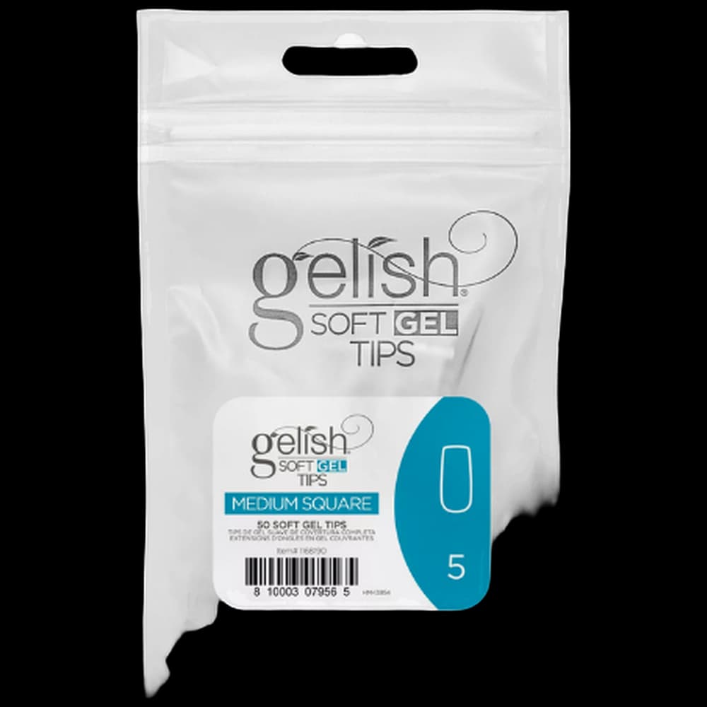 Soft Gel Tips - Square Medium 5 50pk Refill - Gelish