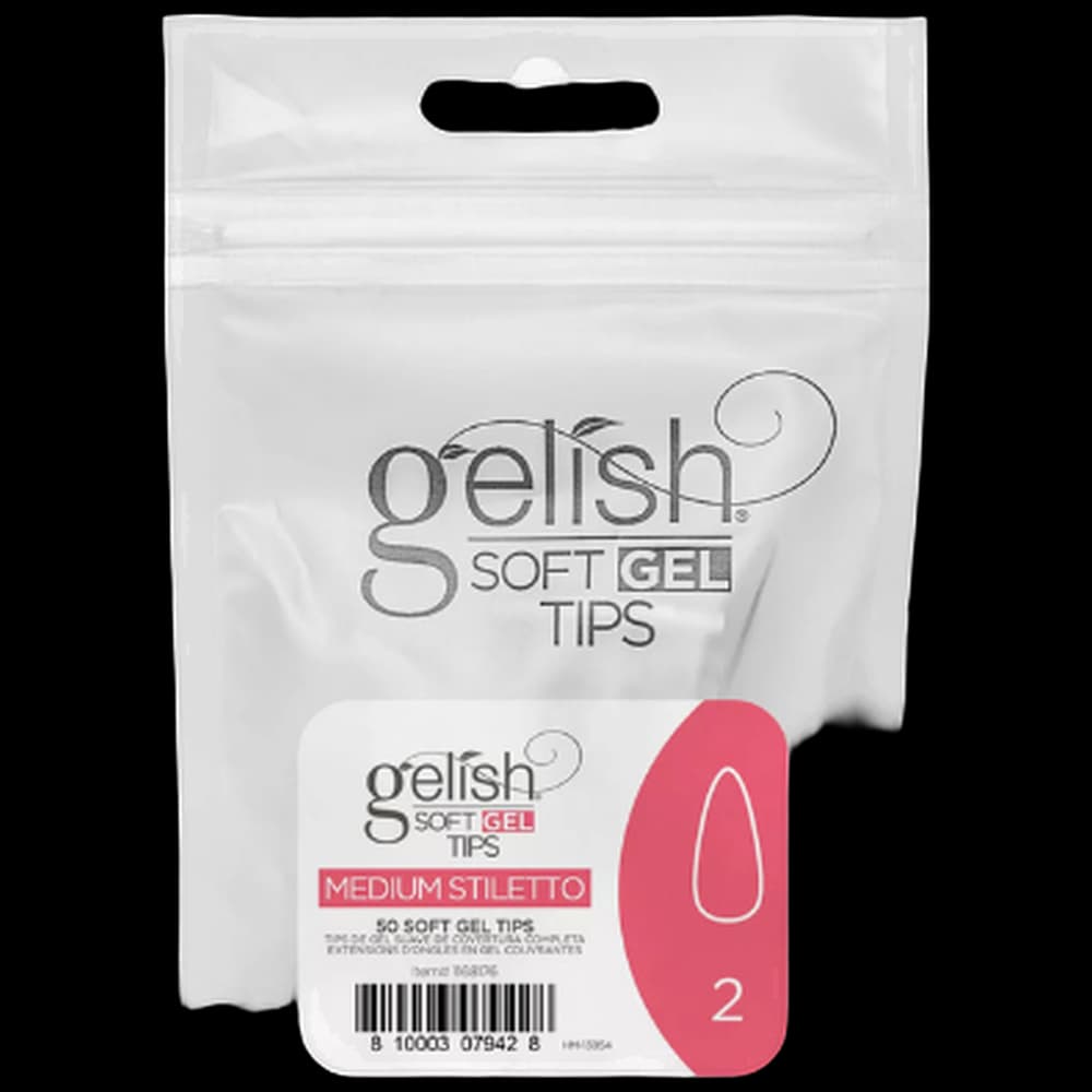 Soft Gel Tips - Stiletto Medium 2 50pk Refill - Gelish