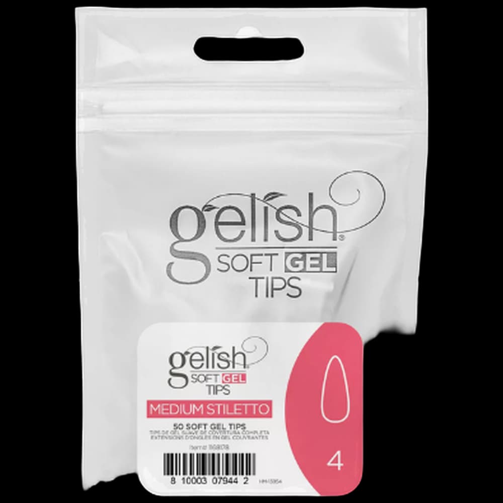 Soft Gel Tips - Stiletto Medium 4 50pk Refill - Gelish