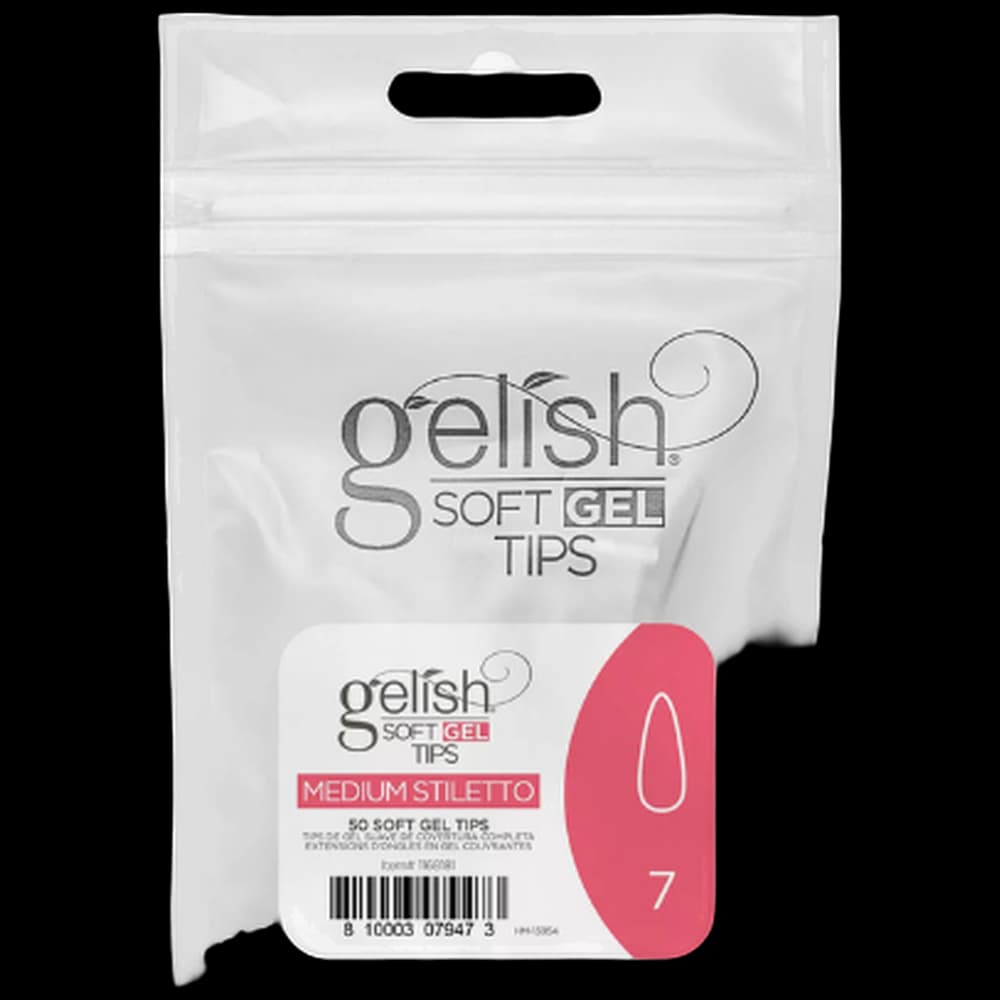 Soft Gel Tips - Stiletto Medium 7 50pk Refill - Gelish