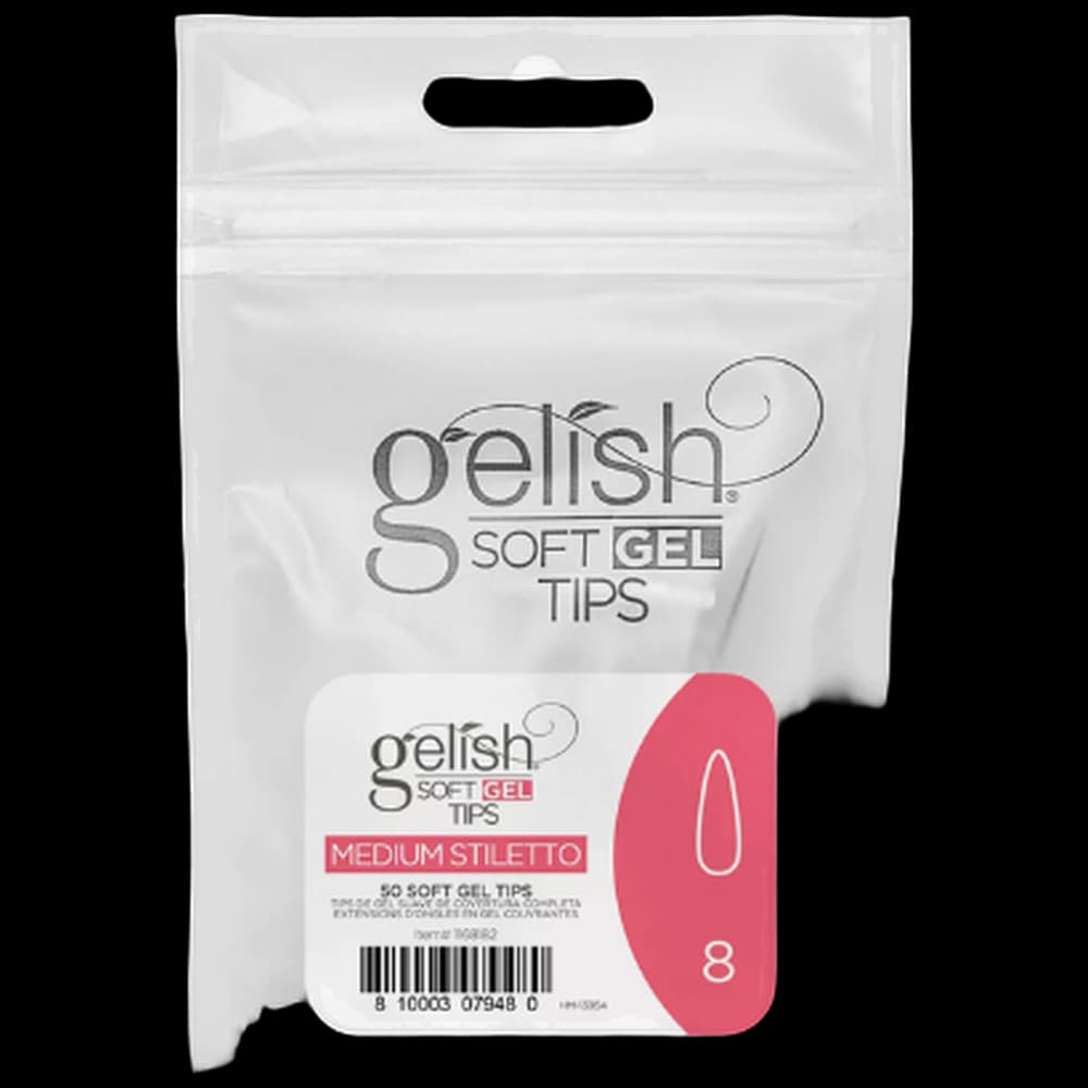 Soft Gel Tips - Stiletto Medium 8 50pk Refill - Gelish