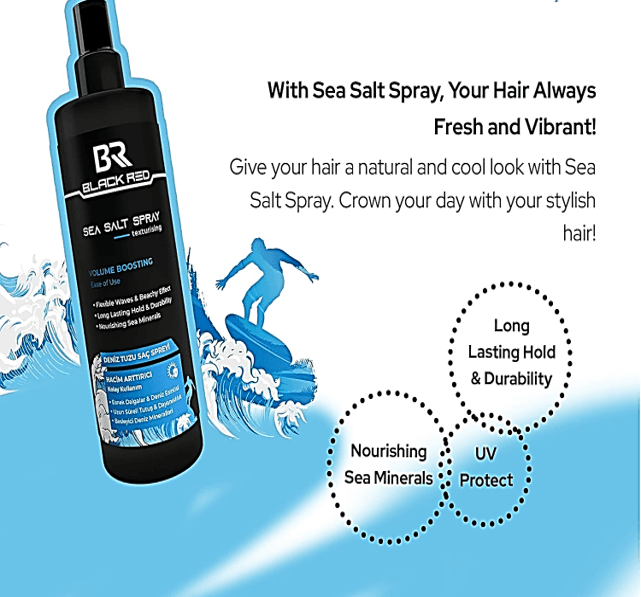 Black Red Sea Salt Spray - The Secret to Effortless, Textured Hair
