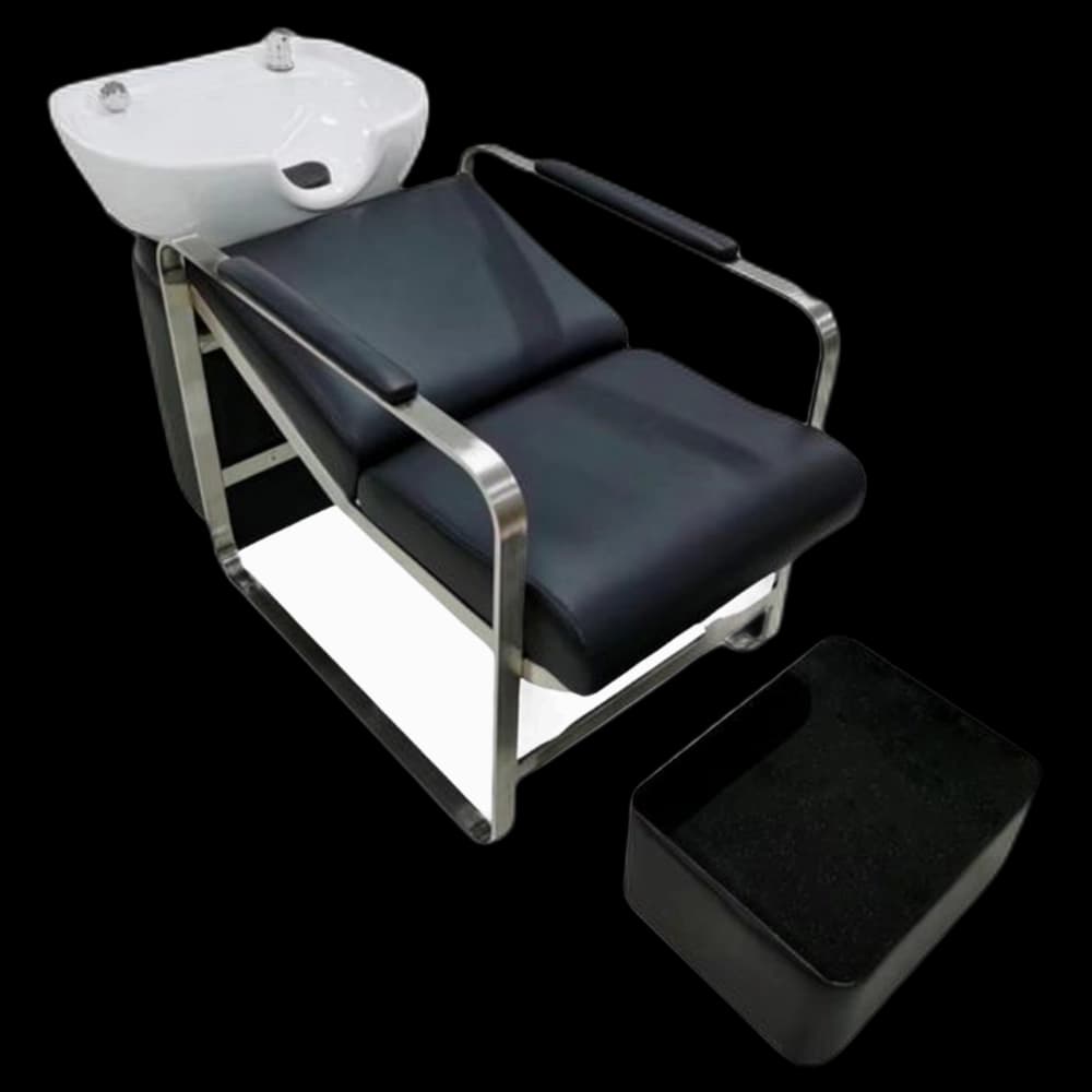 COMFORT Wash Station - Black with White Basin