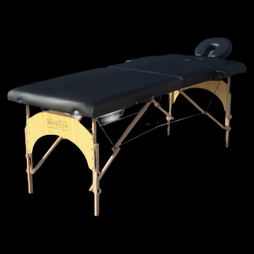Marbella Portable 2 Part Wooden Massage Table (Black)