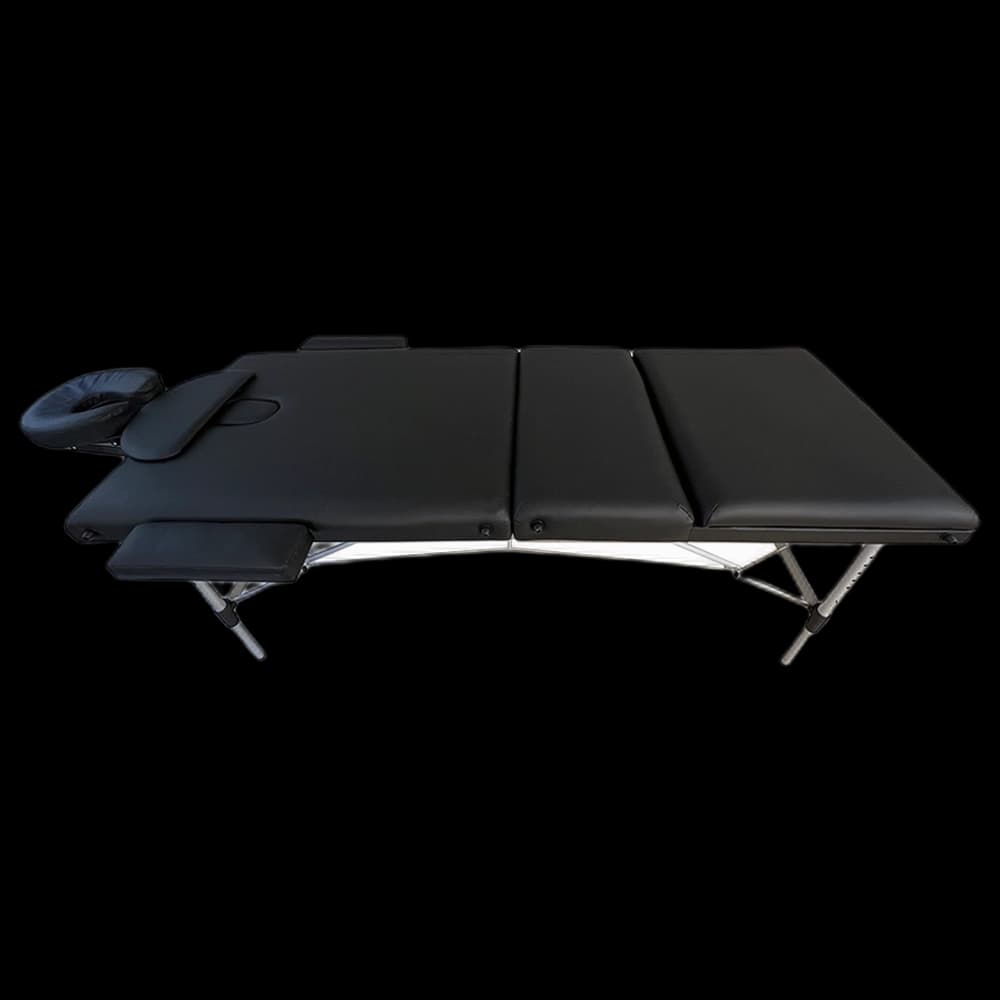 Marbella Portable 3 Part Aluminium Massage Table (Black)