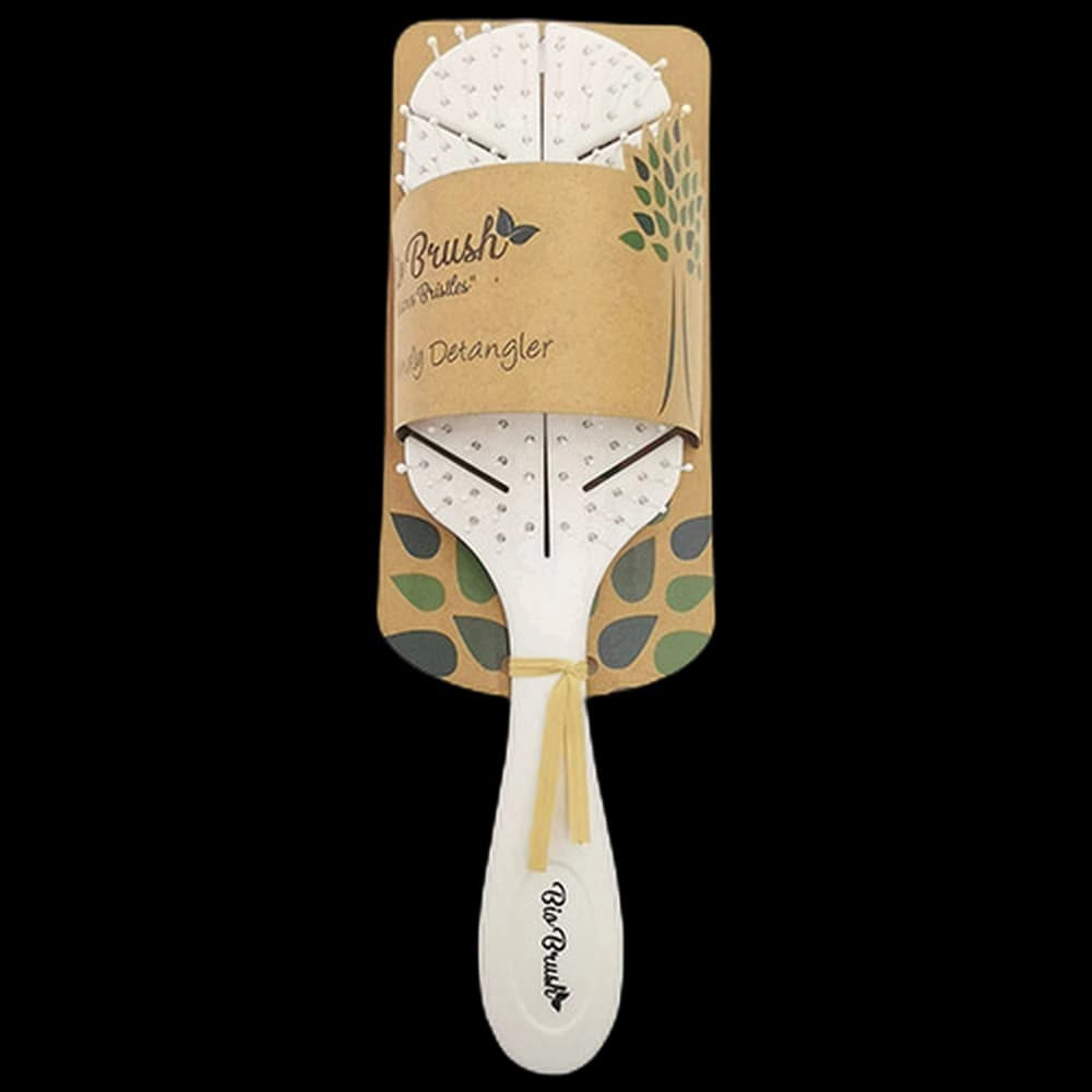 Bio Brush Eco Friendly Detangler - Leaf Shape - White