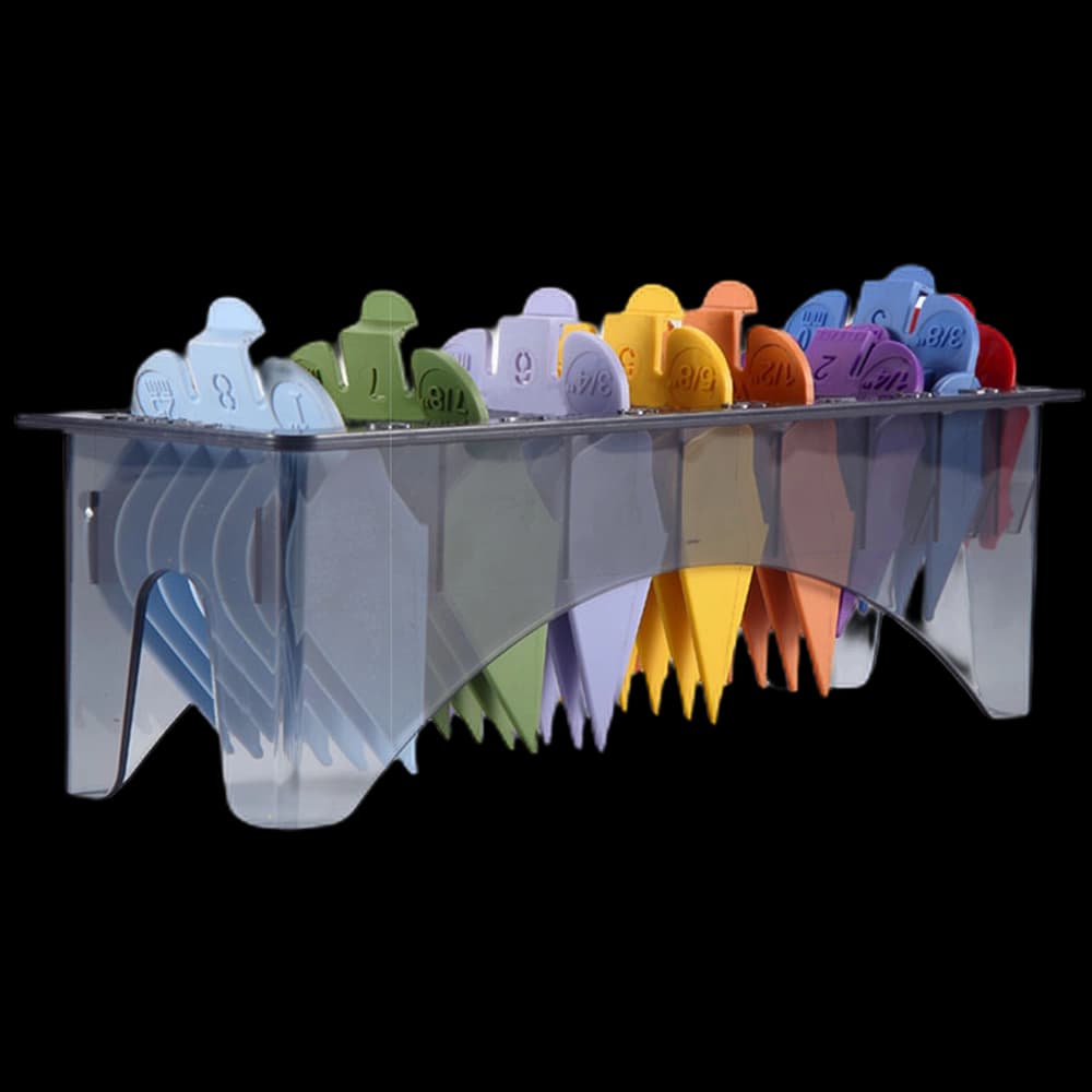 Clipper Comb Set - 8pcs - 1-8 - Multicolor (HS32639)