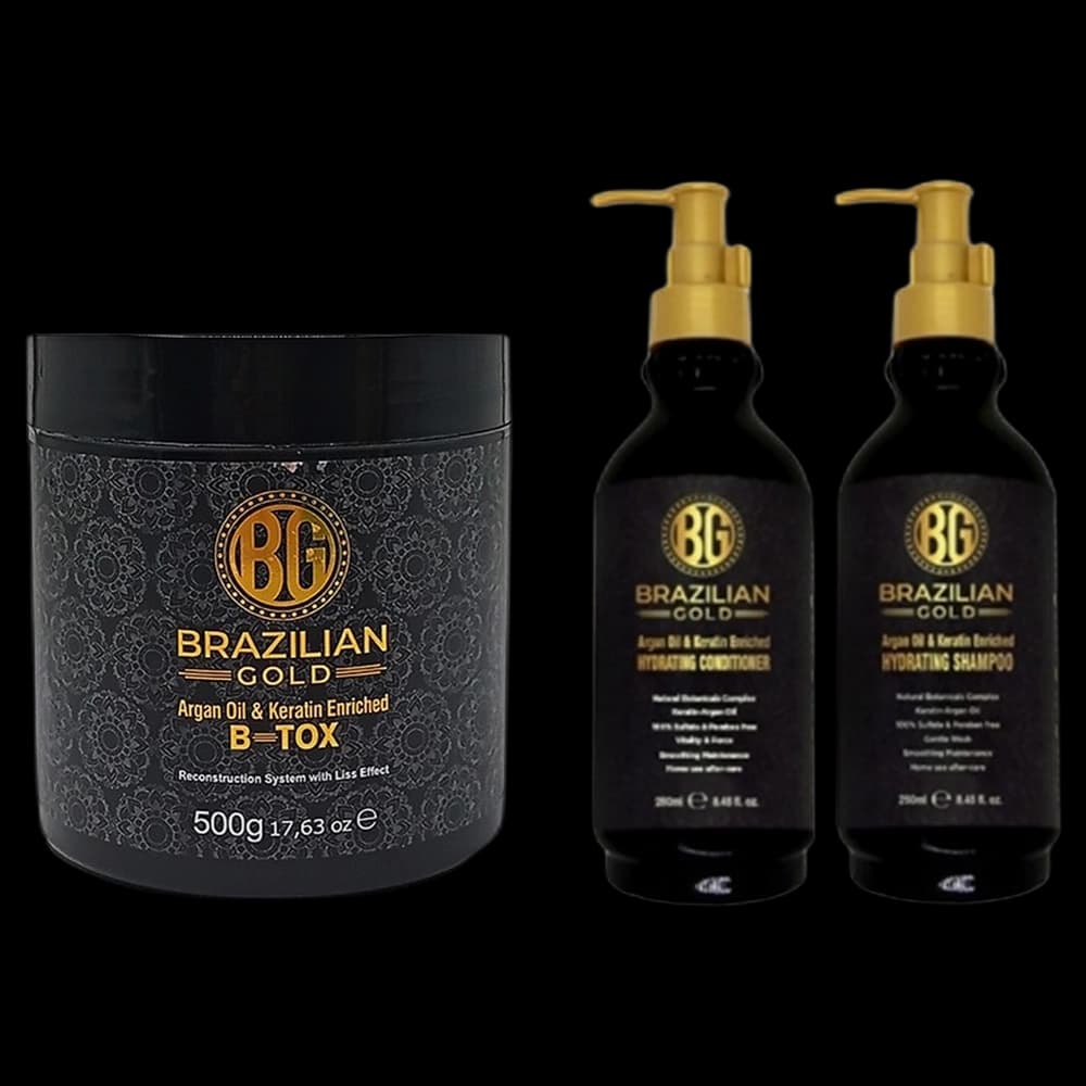 Brazilian Gold Combo-B-tox 500g,HomeCare Shampoo&Conditioner