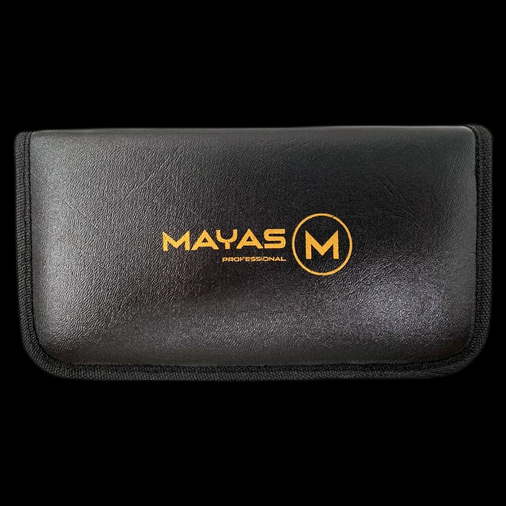 Mayas UHC Scissor Set -Black with Razor & Comb in Pouch