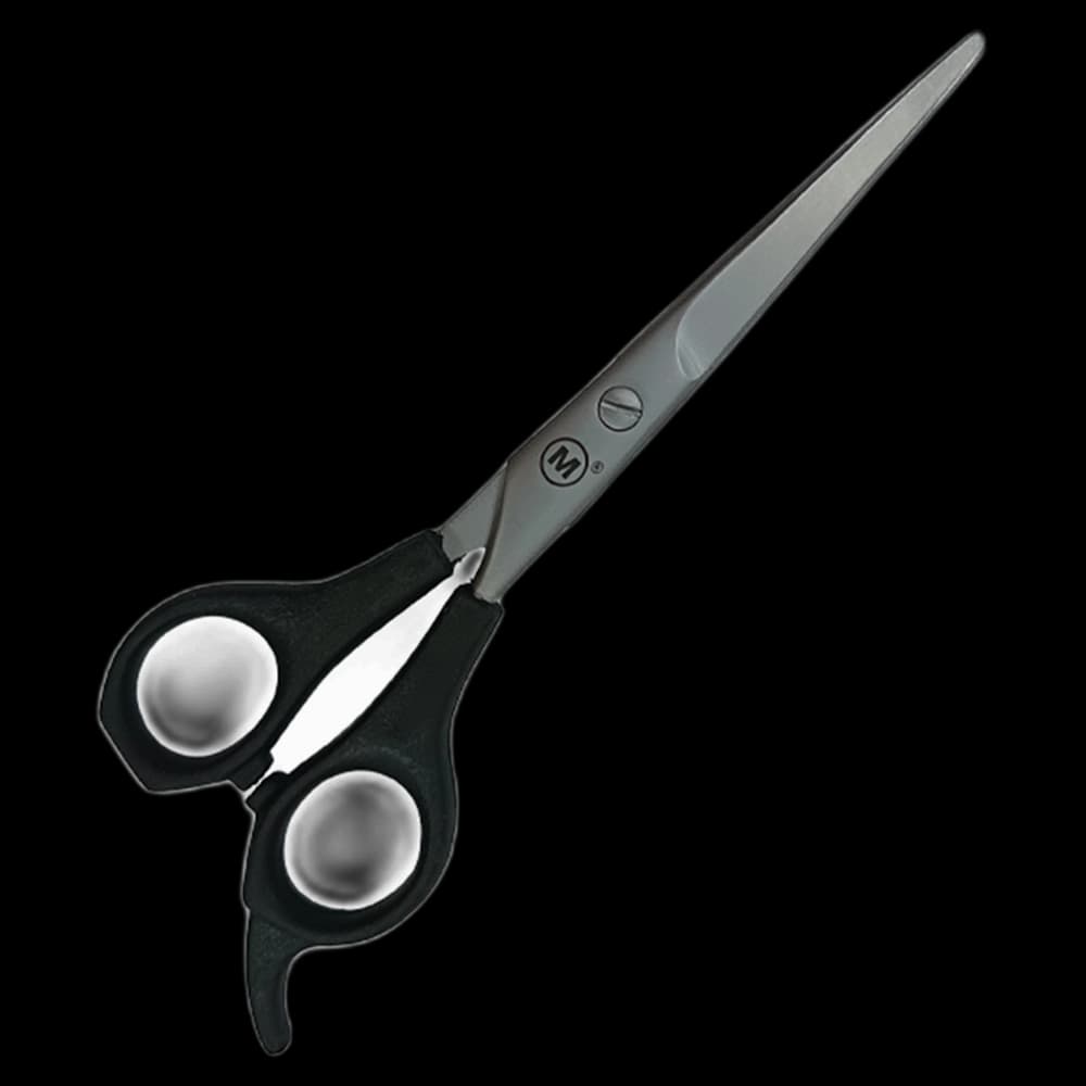 Mayas Oriental Scissor Straight 6.5" HC Black Handle - Matt