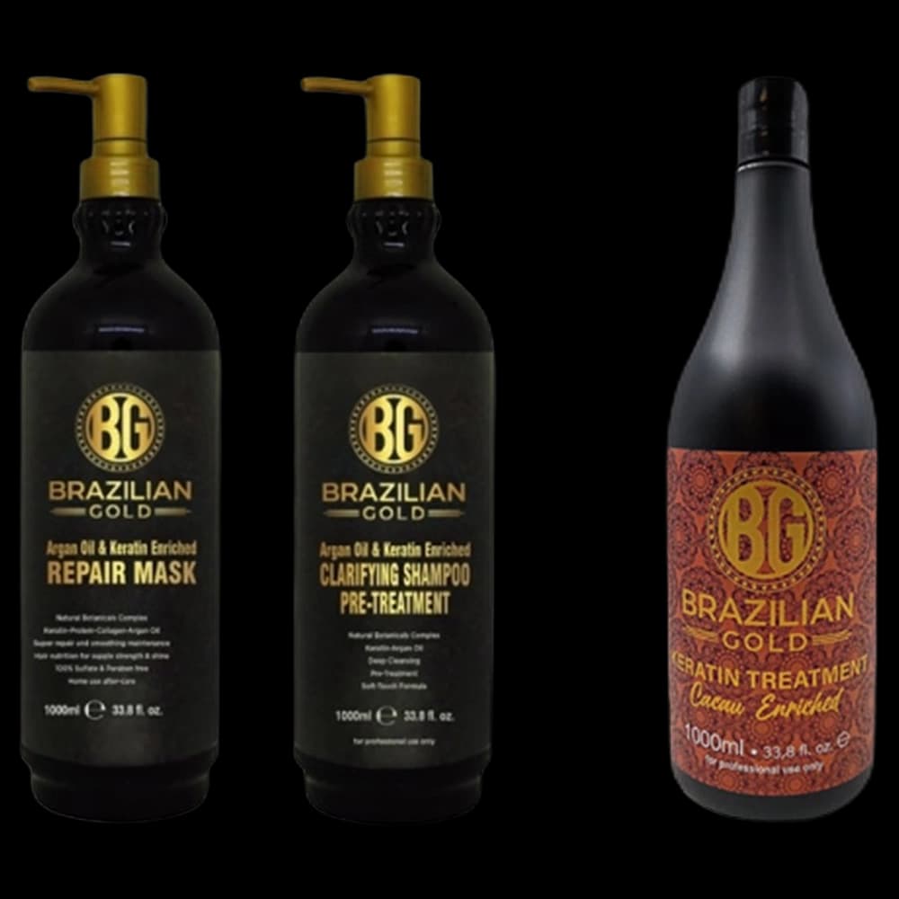Brazilian Gold Cacau Keratin Treatment Kit 1L