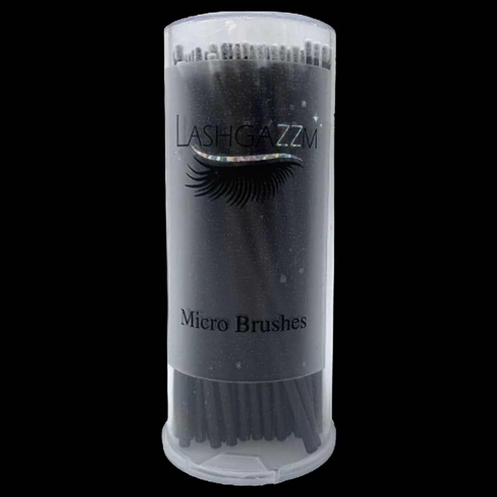 LASHGAZZM Micro Brushes Cylinder 1.2mm Black (100/pcs)