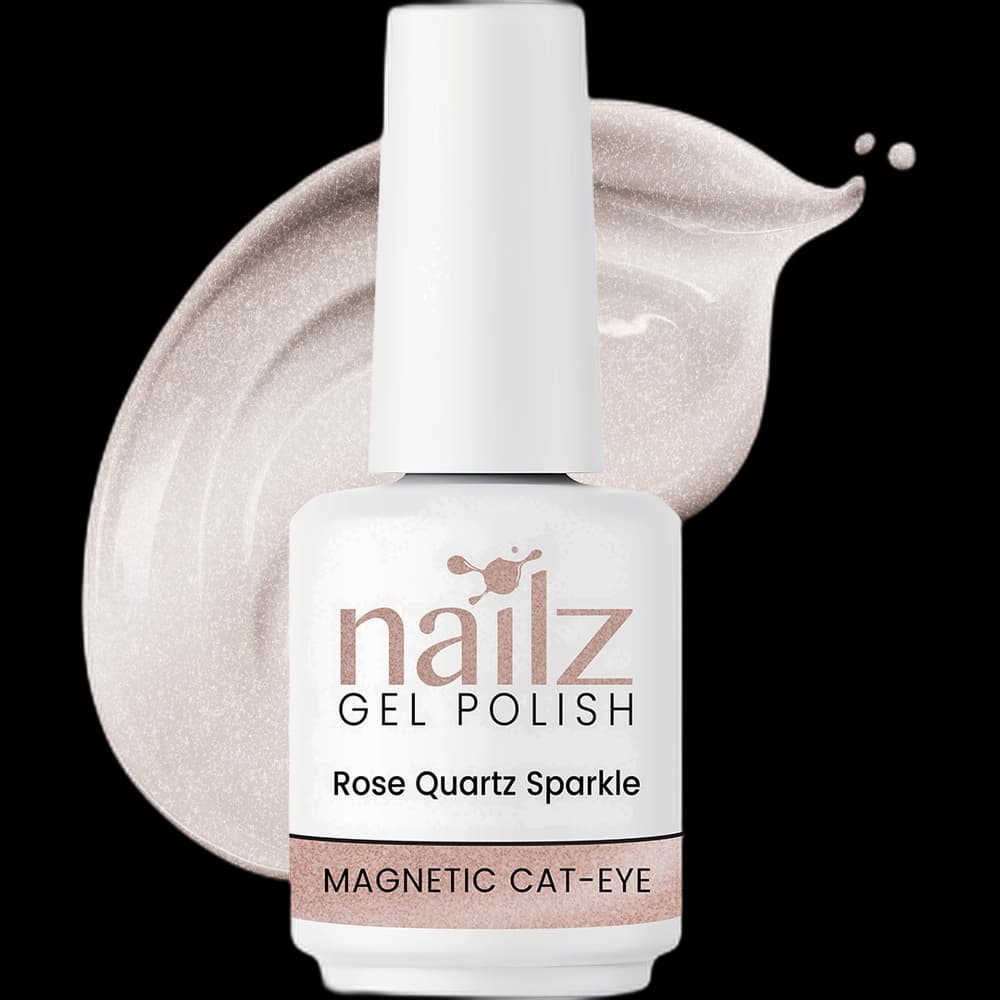 NAILZ Gel Polish 15ml Magnetic Cat Eye- Rose Quartz Sparkle