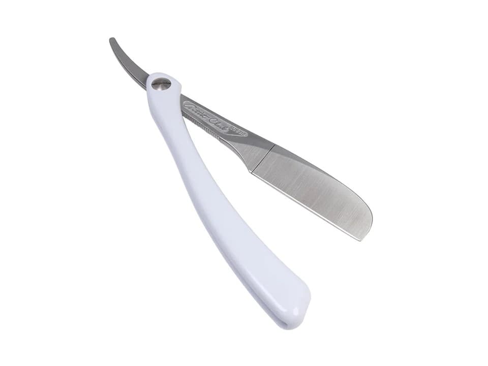 Folding Razor - White (Cut -Throat)